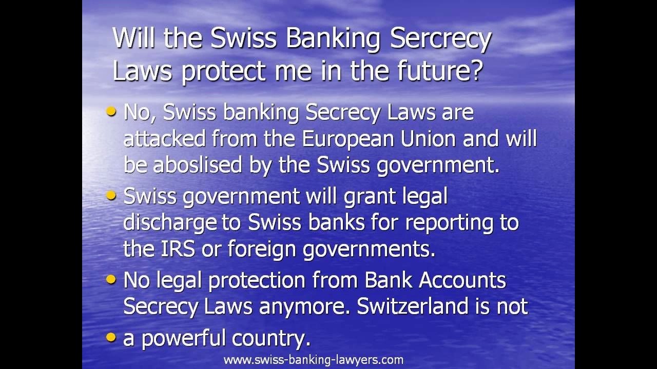 Are YOU a US person with Swiss Bank Account?