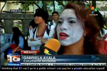 Mexican students protest against exclusion from public universities
