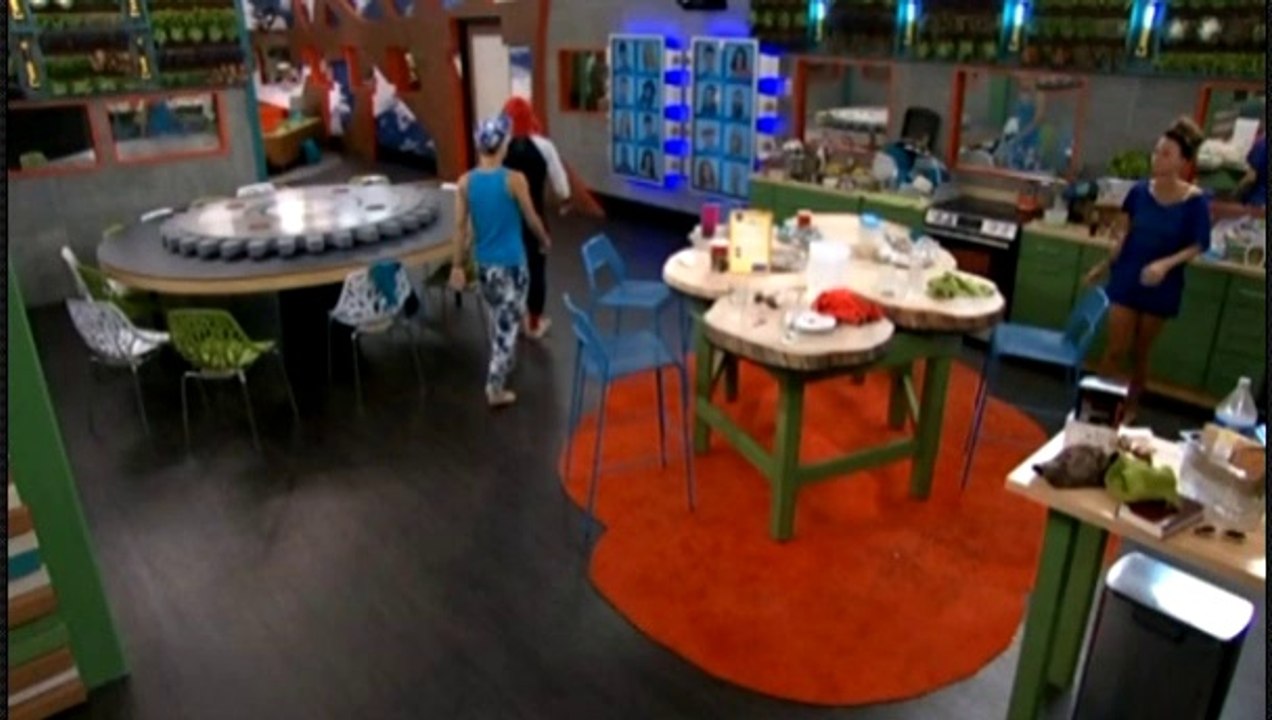 BB Live Feed Highlight: Caleb getting pissy in a onesie and bunny slippers.
