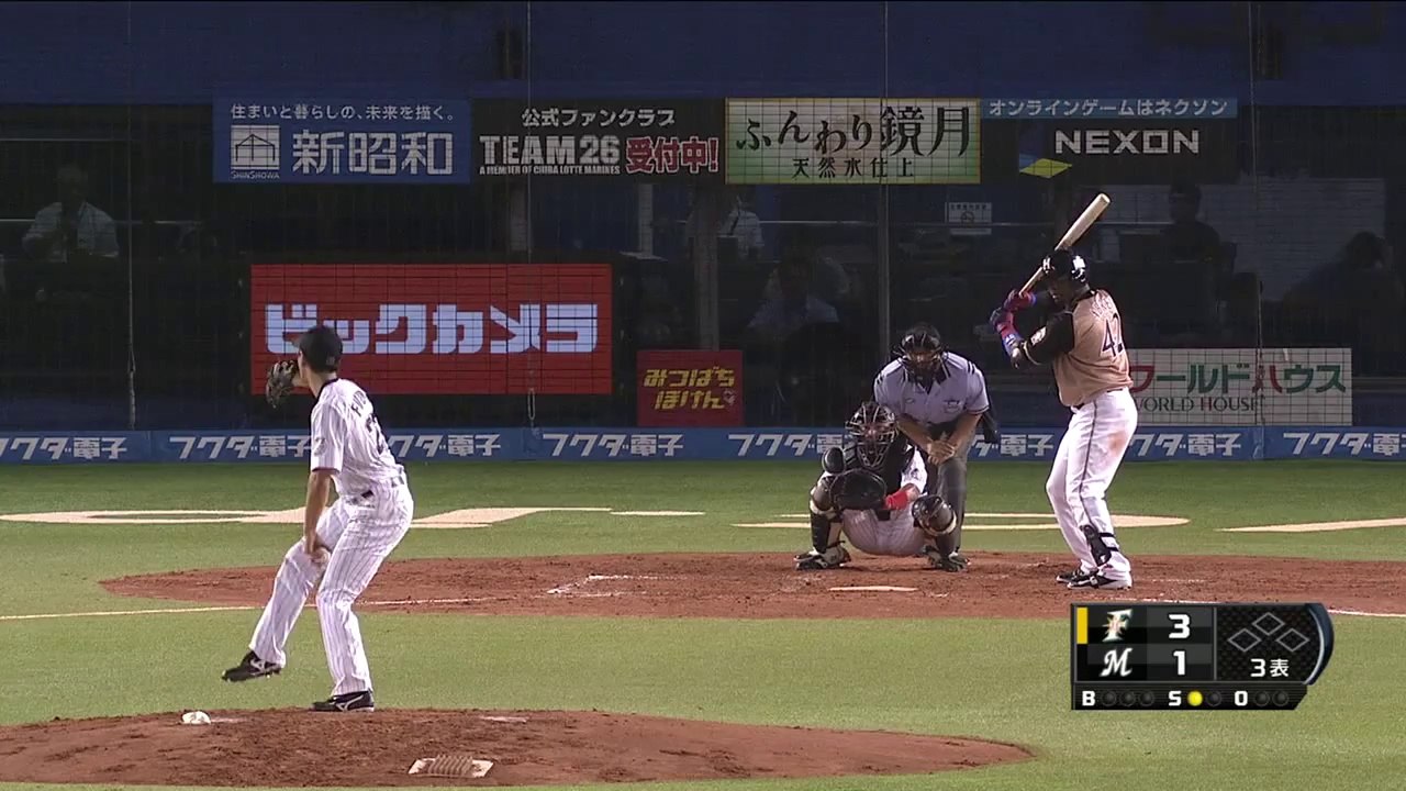 【プロ野球パ】初球を豪快にレフトスタンドへ！中田翔の第18号勝ち越し2ラン 2014 07 30 M-F