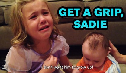 Sadie Doesn't Want Her Baby Brother To Grow Up | What's Trending Now!