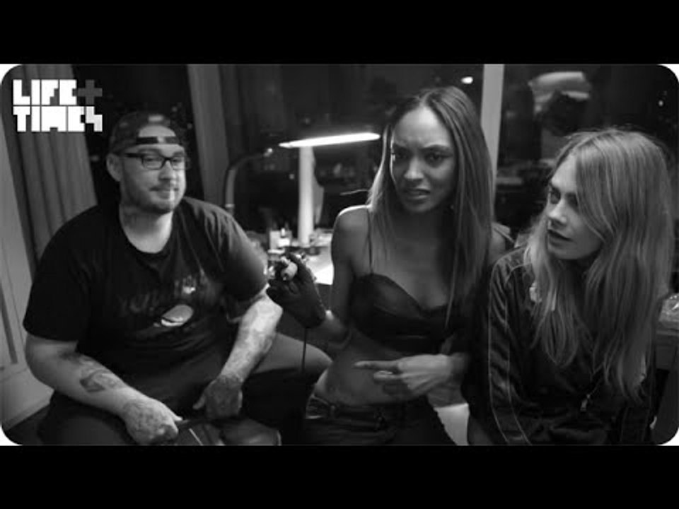 Jourdan Dunn & Cara Delevingne Take A Trip To Bang Bang Tattoos - WELL DUNN With Jourdan Dunn