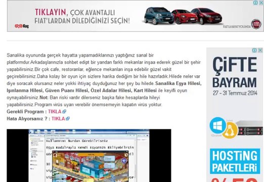 Sanalika Eşya, Işınlanma, Güven Puanı, Özel Adalar, Kart Hilesi Yeni