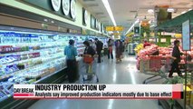 Korea's production output shows monthly rise in June; analysts say due to base effect