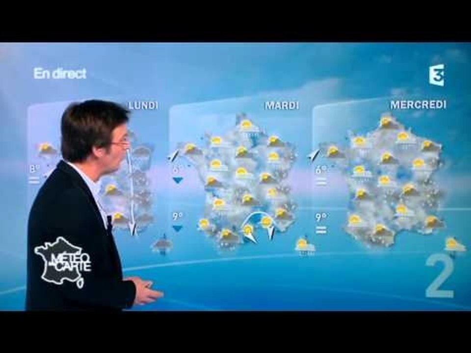 Les prévisions météos à 9 jours du mercredi 8 janvier au vendredi 17 janvier 2014