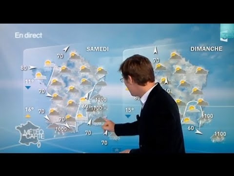 Les prévisions météos à 9 jours du vendredi 3 janvier au dimanche 12 janvier 2014