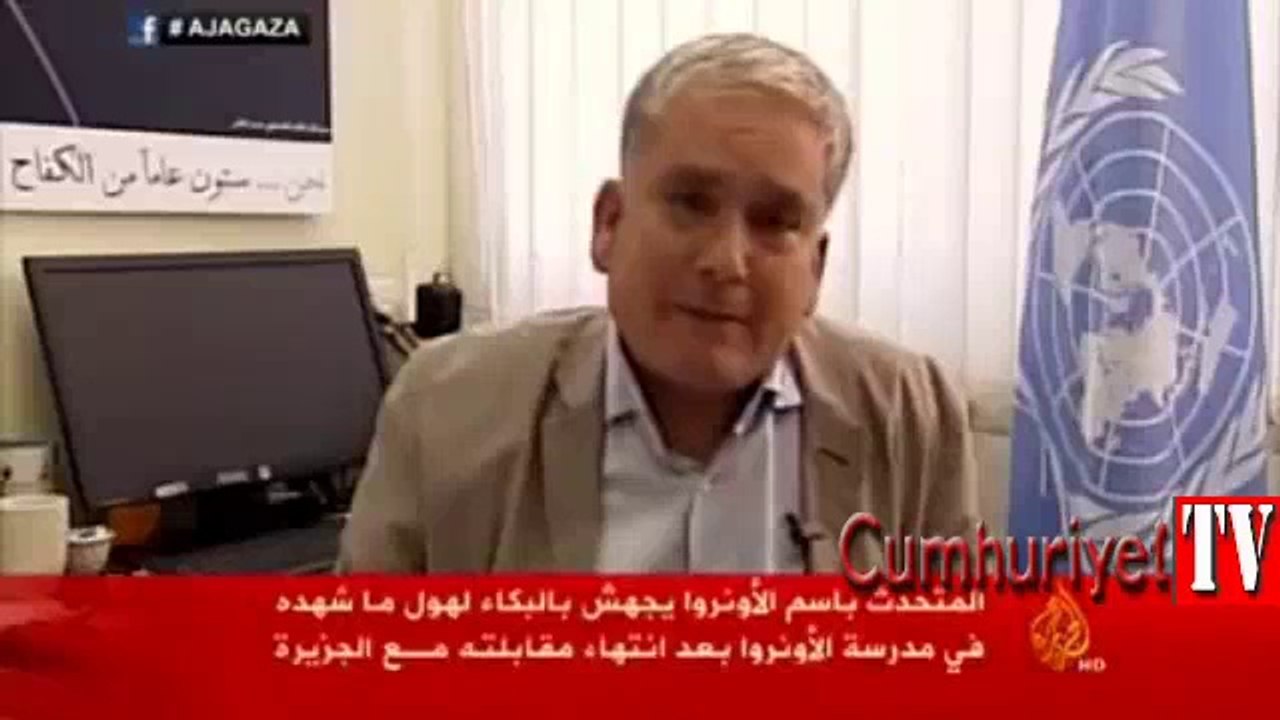 BM sözcüsü Gazze röportajında hıçkıra hıçkıra ağladı
