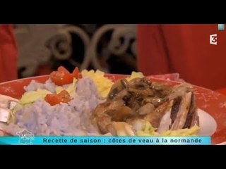 Recette de saison : côtes de veau à la normande