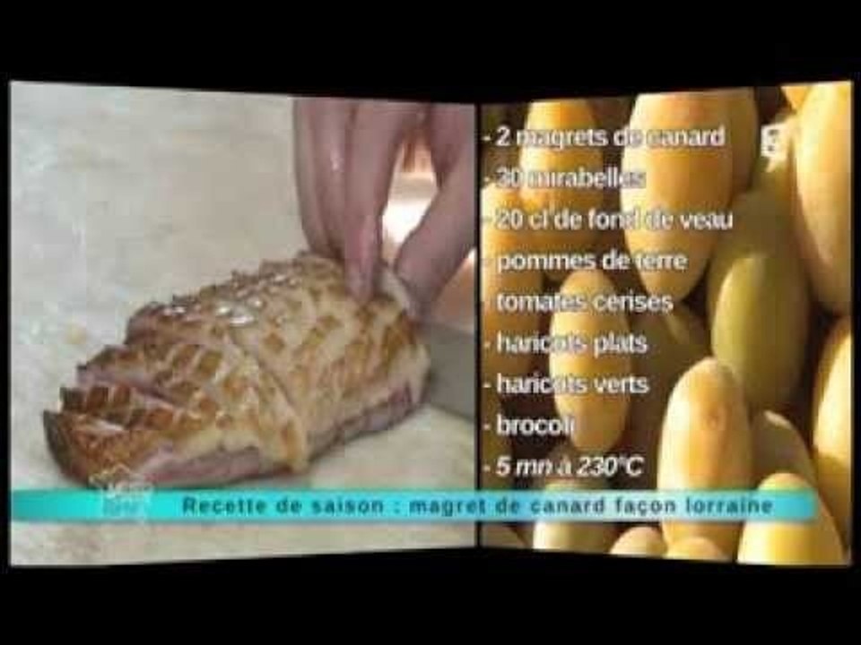 Recette "MAGRETS DE CANARD AUX MIRABELLES " 24 septembre 2013