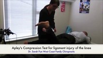 Apley's Compression Test for ligament injury of the knee