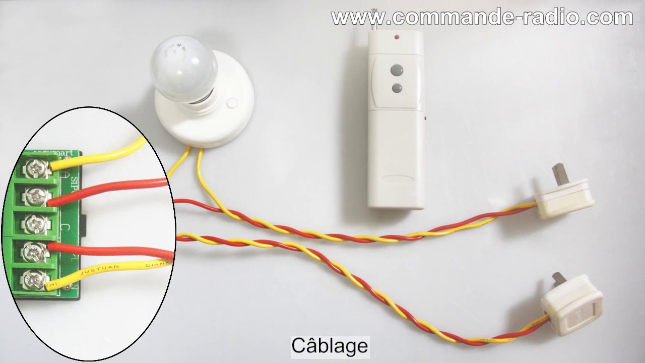 Kit Télécommande Sans Fil Canal Simple Longue Portée 2000M Contrôle Une Lampe