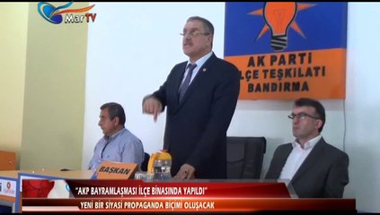 ''AKP BAYRAMLAŞMASI İLÇE BİNASINDA YAPILDI''