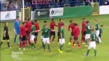Milk Cup marred by pitch brawl during Northern Ireland v Mexico
