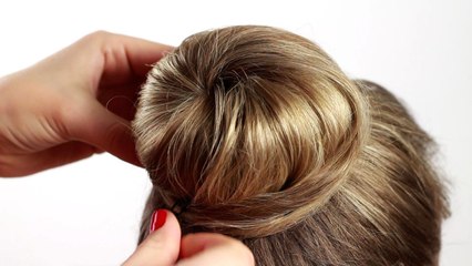 Делаем прическу пучок с помощью валика "Бублик". Bagel Beam Hairstyle