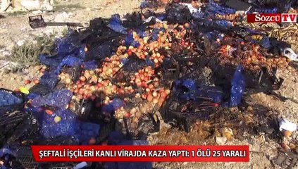 Kanlı virajda kaza 1 ölü 25 yaralı