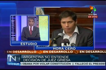 Argentina no realizará ningún tipo de negociación injusta o ilegal