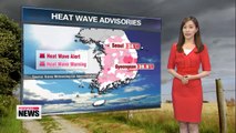 Heat wave advisories issued, showers forecast for Friday