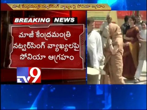 Hurt by Natwar Singh's comments - Sonia Gandhi