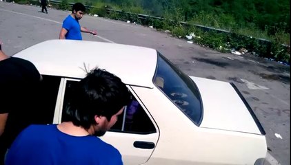 Turbolu şahin lastik yakıyor