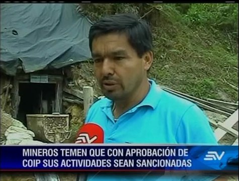 Mineros artesanales de Zaruma-Portovelo exigen ser regularizados