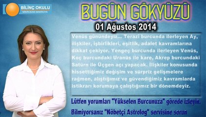 OĞLAK Burcu, GÜNLÜK Astroloji Yorumu 01 Ağustos 2014, Astrolog DEMET BALTACI Bilinç Okulu