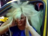 Bass for car - Mega Bass 40000 watt rms - hot blond girl and her blown hair
