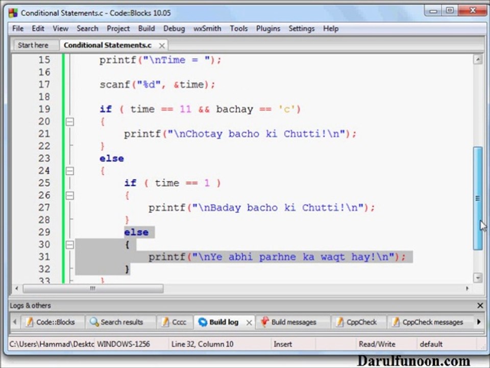 25 Nested If Else Statements Part 1 - Basic Programming in C (Urdu)