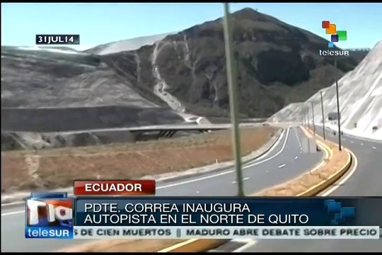 Ecuador: Correa inaugura autopista en el norte de Quito