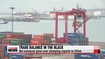 Korea's trade balance in black for 30th month; concerns over exports to China continue