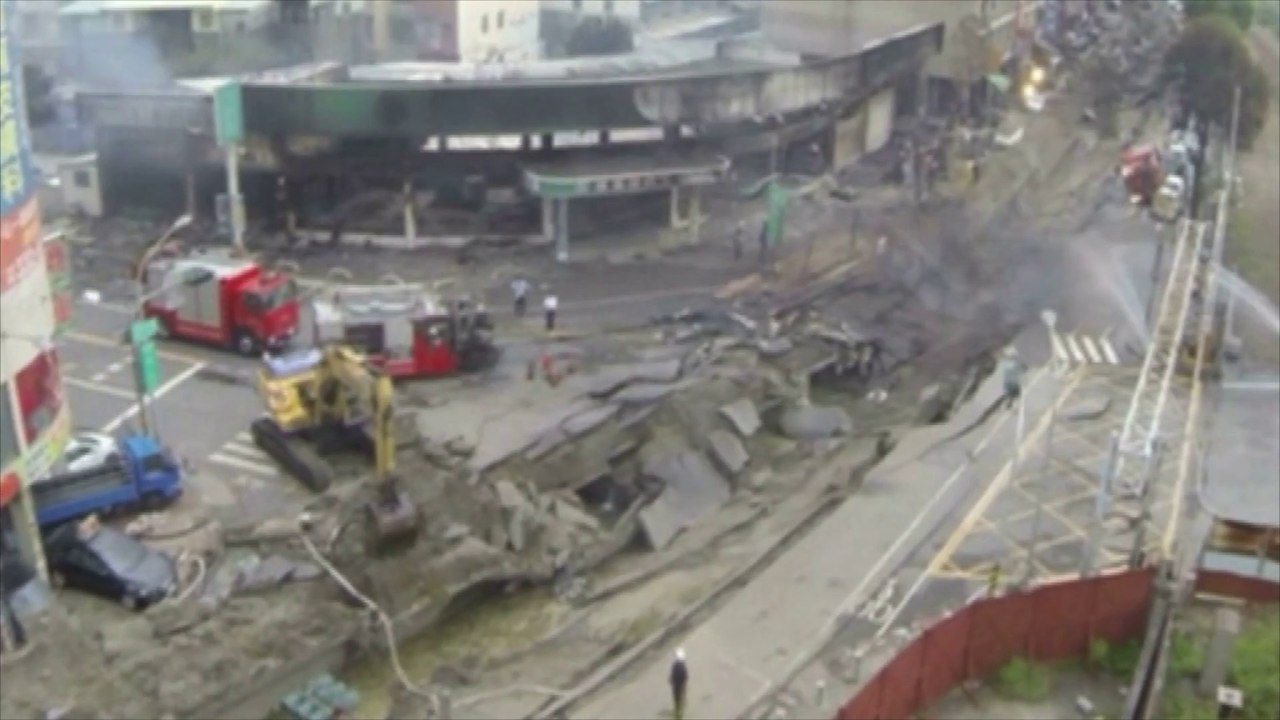 Explosions de gaz meurtrières à Taïwan: au moins 24 morts