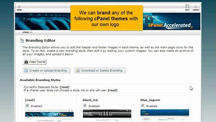 Using cPanel branding in WHM