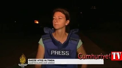 Canlı yayına hazırlanırken roket atıldı