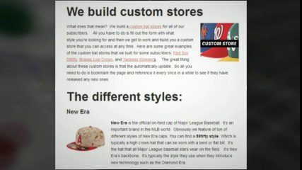 Custom store to find your favorite Major League Baseball Hats