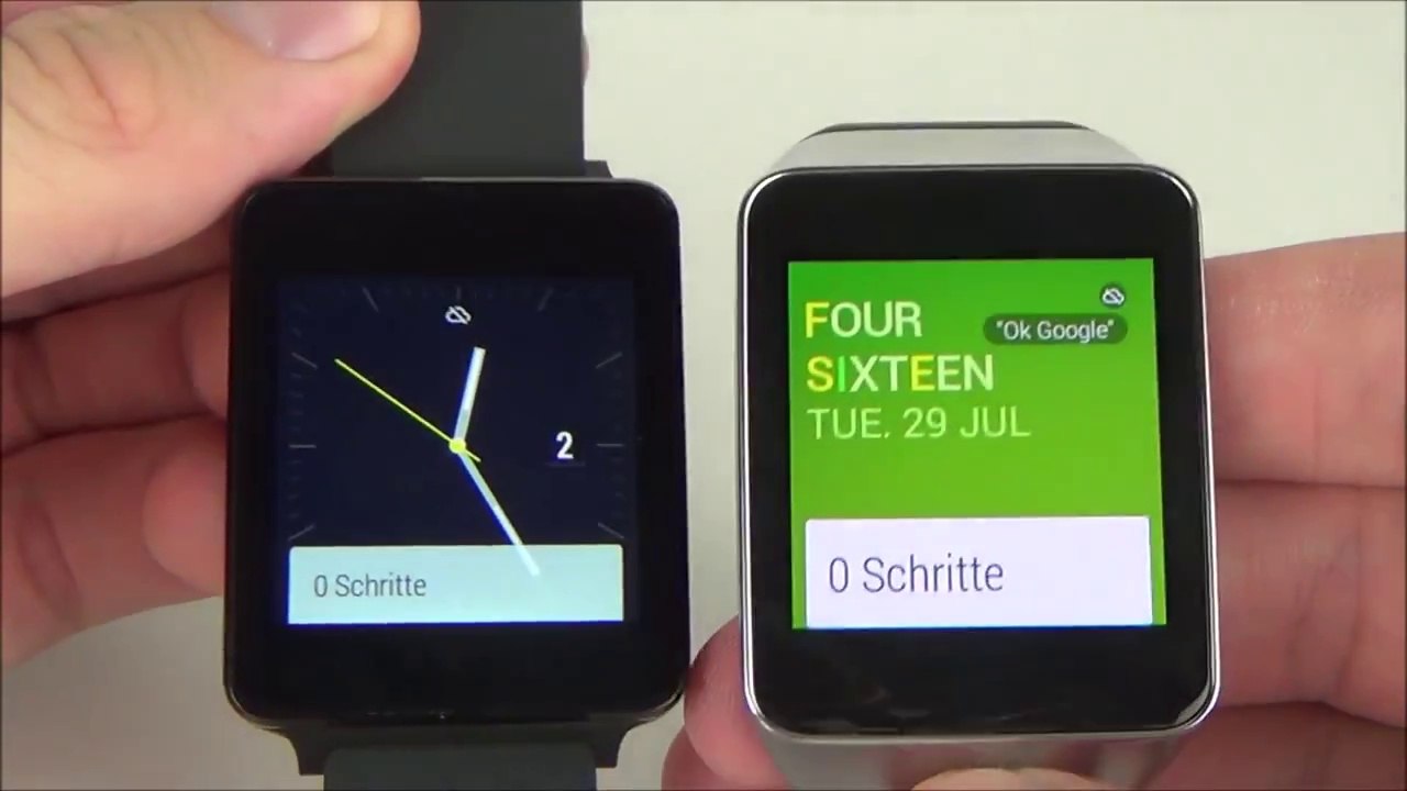 Samsung Gear Live vs LG G Watch - Deutsch