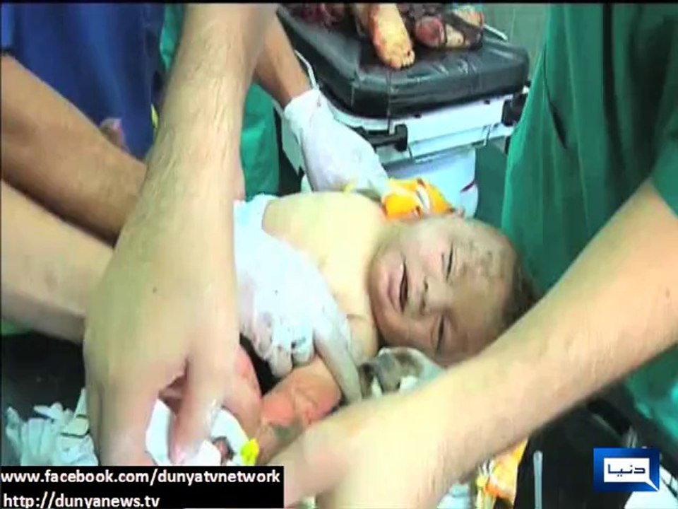 Dunya news-Gaza school attacked as children queue for sweets
