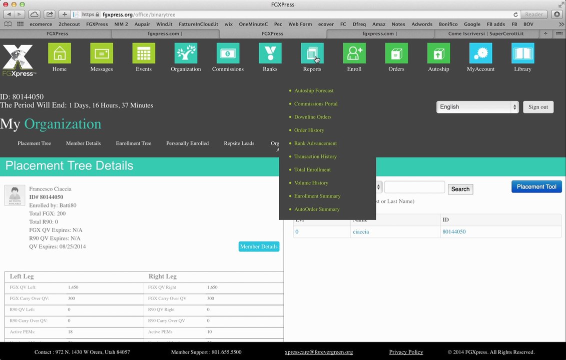 Control panel