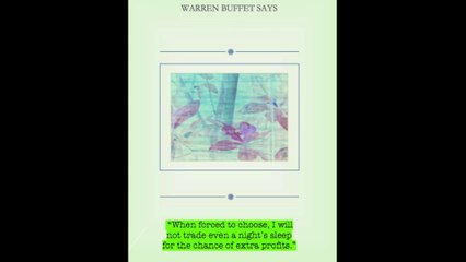 antonio velardo shares more wisdom from Mr. Buffet