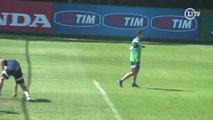 Lúcio falha e Mendieta faz golaço no treino do Palmeiras