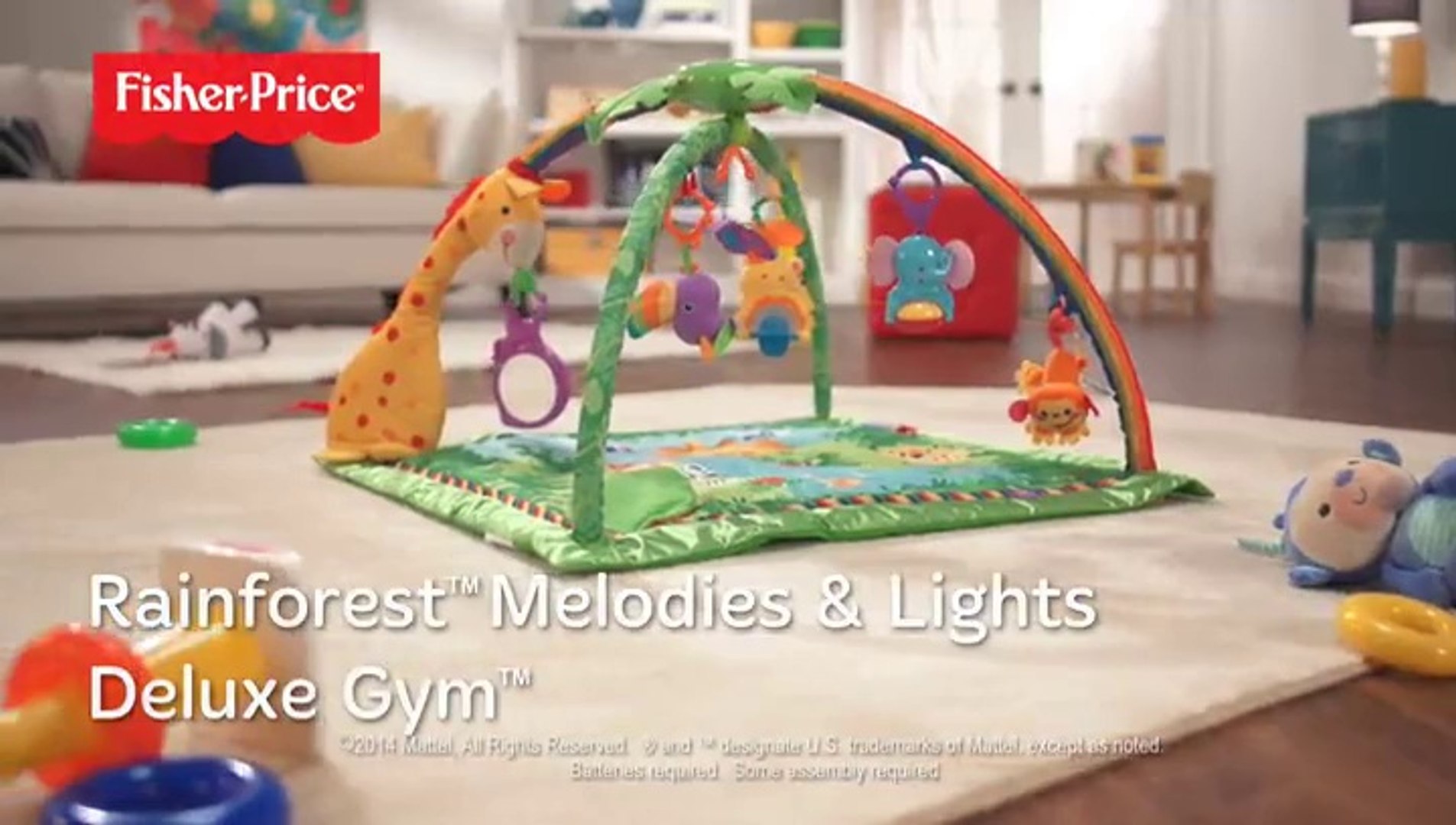 Baby Fisher Price Rainforest Melodies And Lights Deluxe Gym