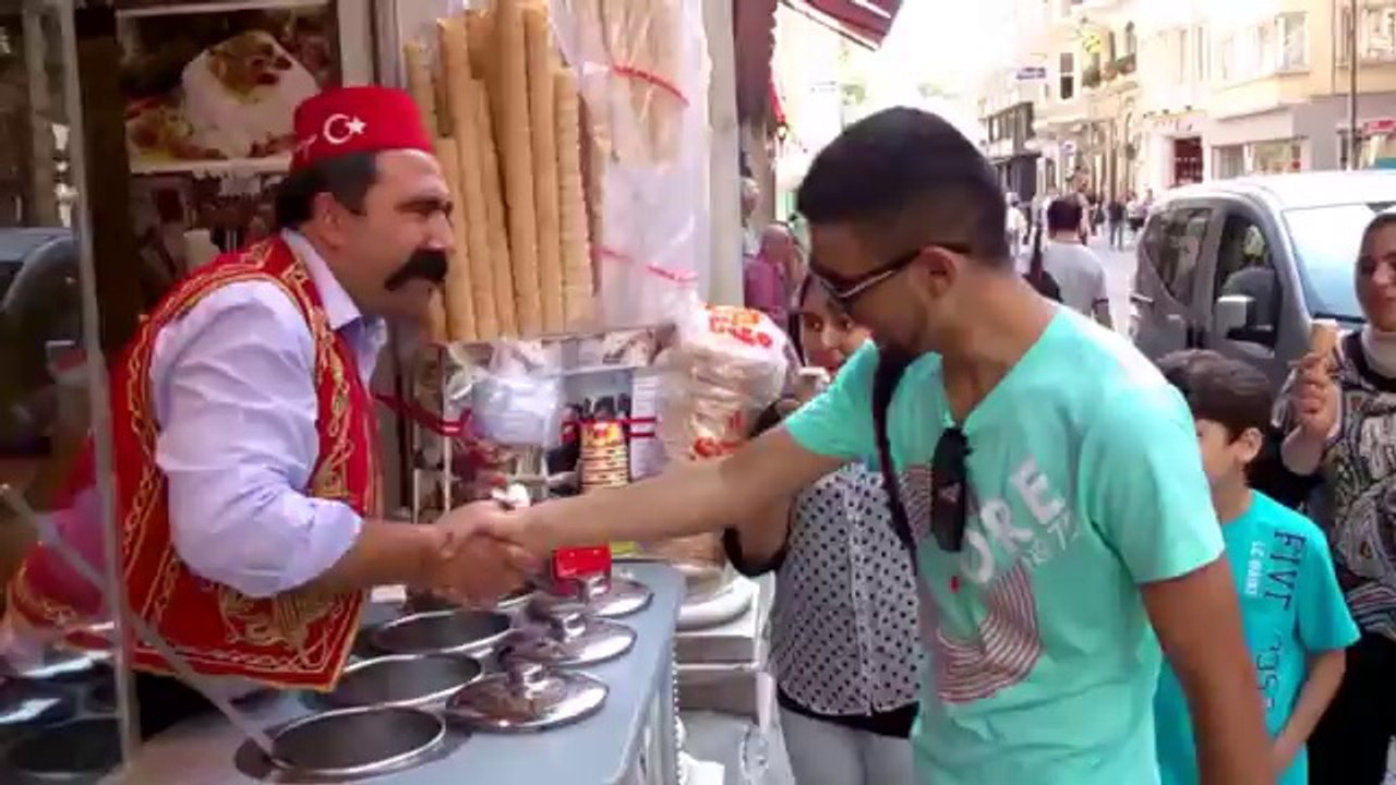 How they serve ice cream in Turkey