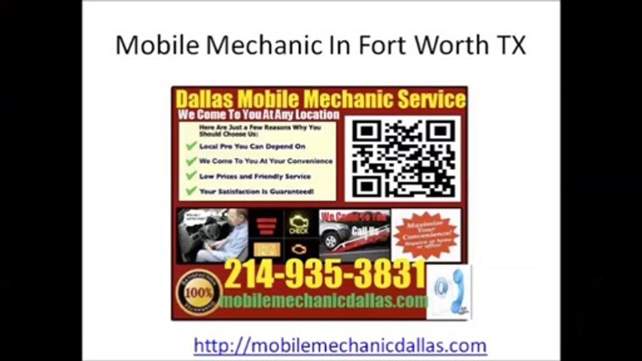 Mobile Auto Mechanic In Fort Worth Car Repair Review 214-935-3831