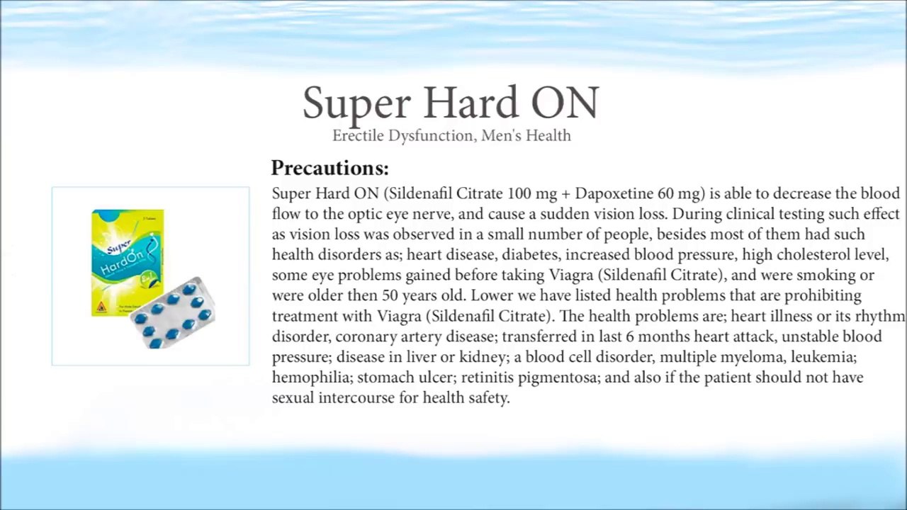 Super Hard On (Sildenafil Citrate 100 mg + Dapoxetine 60 mg)