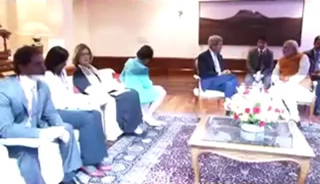 US Secretary of State John Kerry meets Prime Minister Narendra Modi