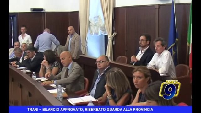 TRANI | Bilancio approvato, Riserbato guarda alla Provincia