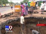 Yawning potholes and pits riddle Ahmedabad roads   Tv9 Gujarati
