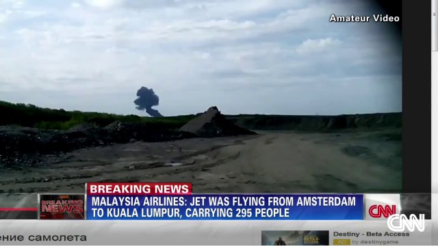 Malaysia Airlines crash Video shows the moment MH17 crashed