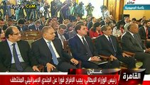 شاهد كلمة الرئيس عبد الفتاح السيسى عن الاوضاع فى غزة وليبيا ورد رئيس وزراء ايطاليا عليه