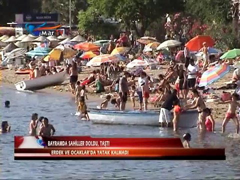 BAYRAMDA SAHİLLER DOLDU,TAŞTI