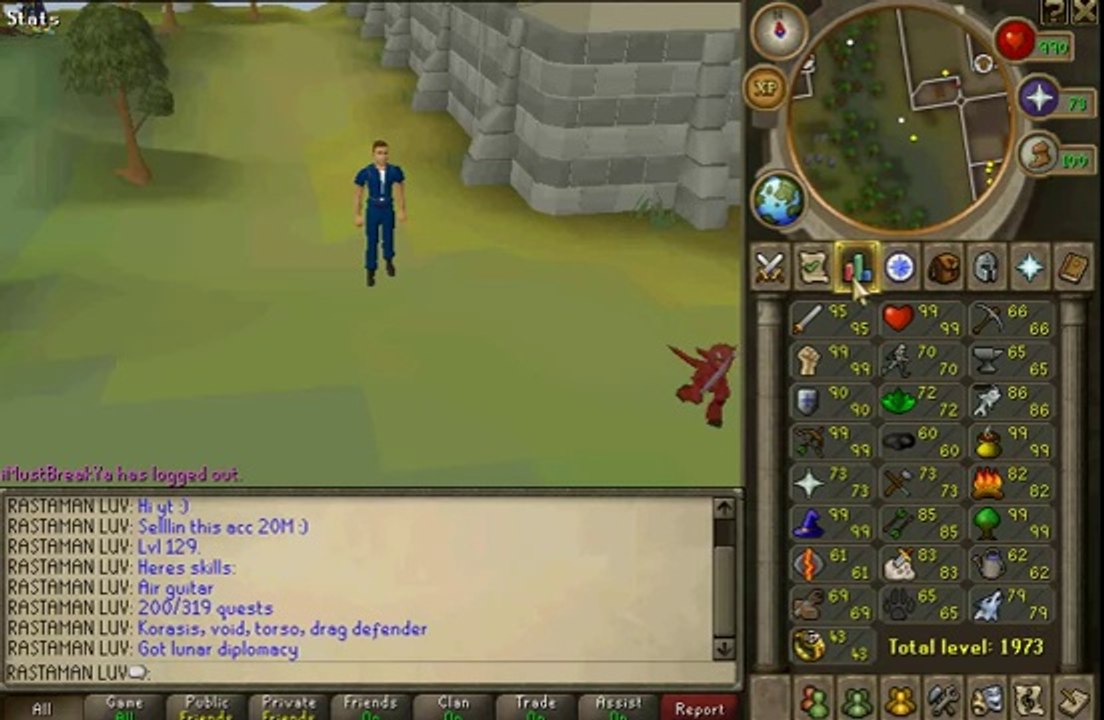 PlayerUp.com - Buy Sell Accounts - RUNESCAPE ACCOUNT FOR SALE ! MAIN LEVEL 129 ! ~ NOT SOLD FOR NOW ~