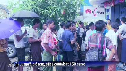 Des cartes SIM à bas coût lancées sur le marché birman